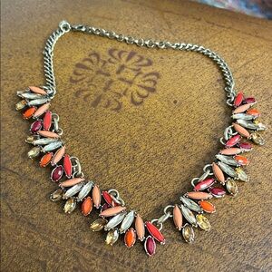 Vibrant Multicolor Necklace with Red and Orange Accents